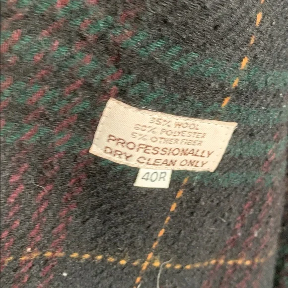 Jos. A Bank Mens VTG Trench Coat Tan Size 40R Removable Plaid Flannel Lining